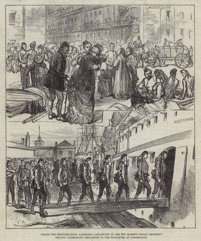 Troops for Mediterranean Garrisons, Departure of the 2nd (Queen